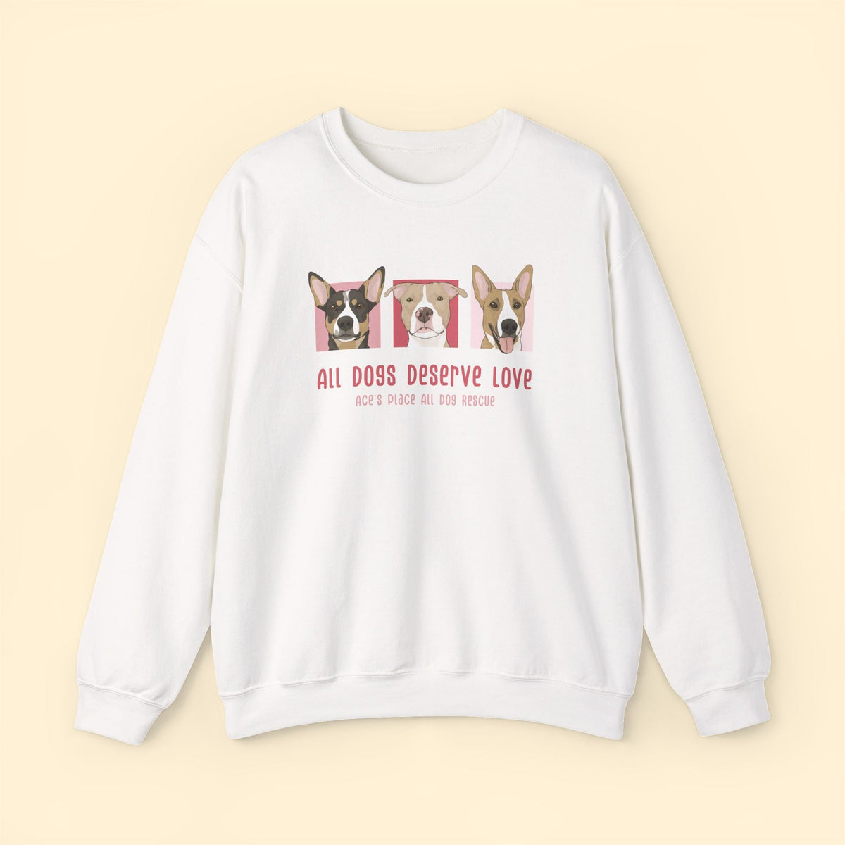 Crewneck Sweatshirt | FUNDRAISER | Ace's Place All Dog Rescue - Detezi Designs-30914396779865790315