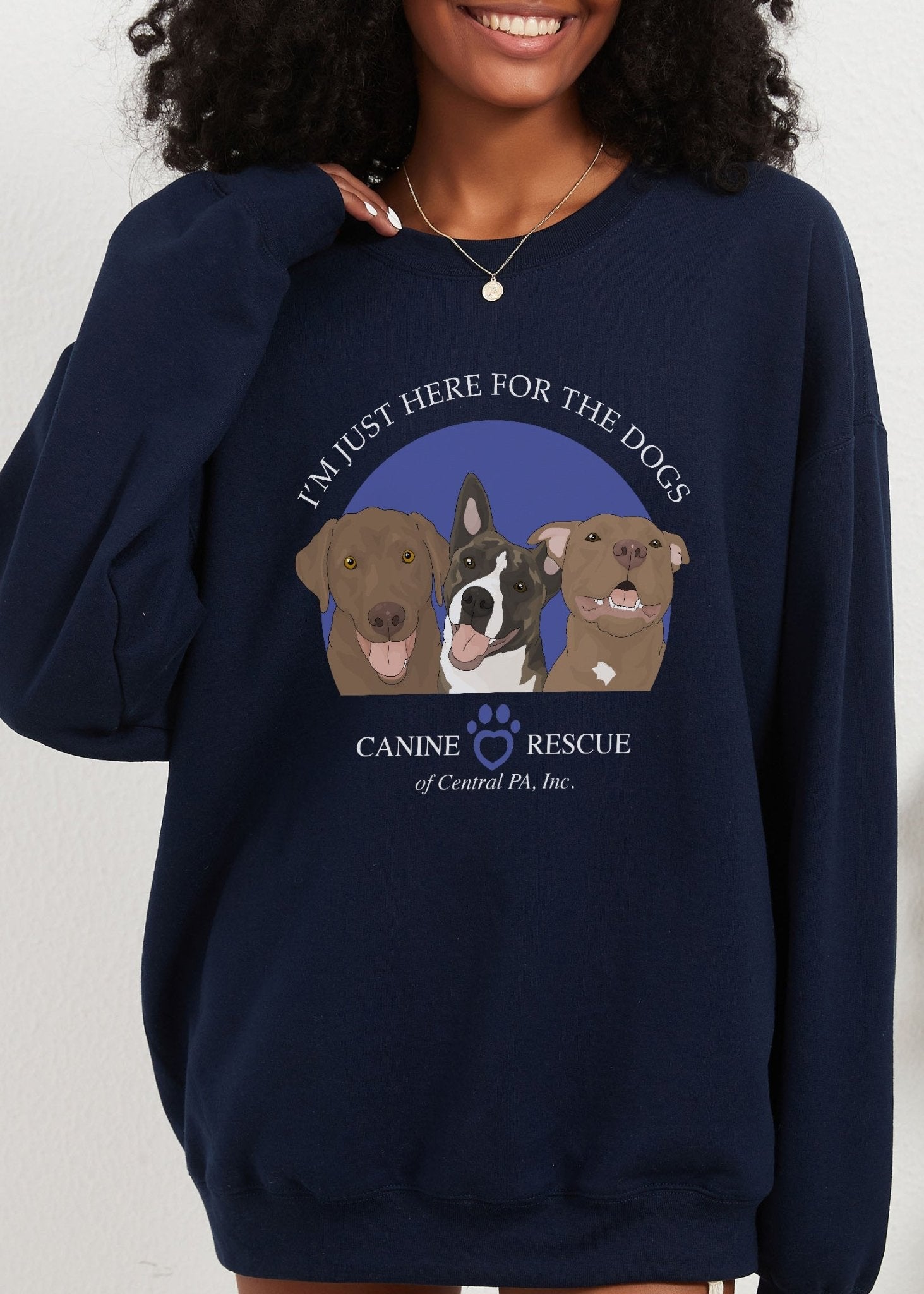 Crewneck Sweatshirt | FUNDRAISER | Canine Rescue of Central PA - Detezi Designs - 14983301943597835542