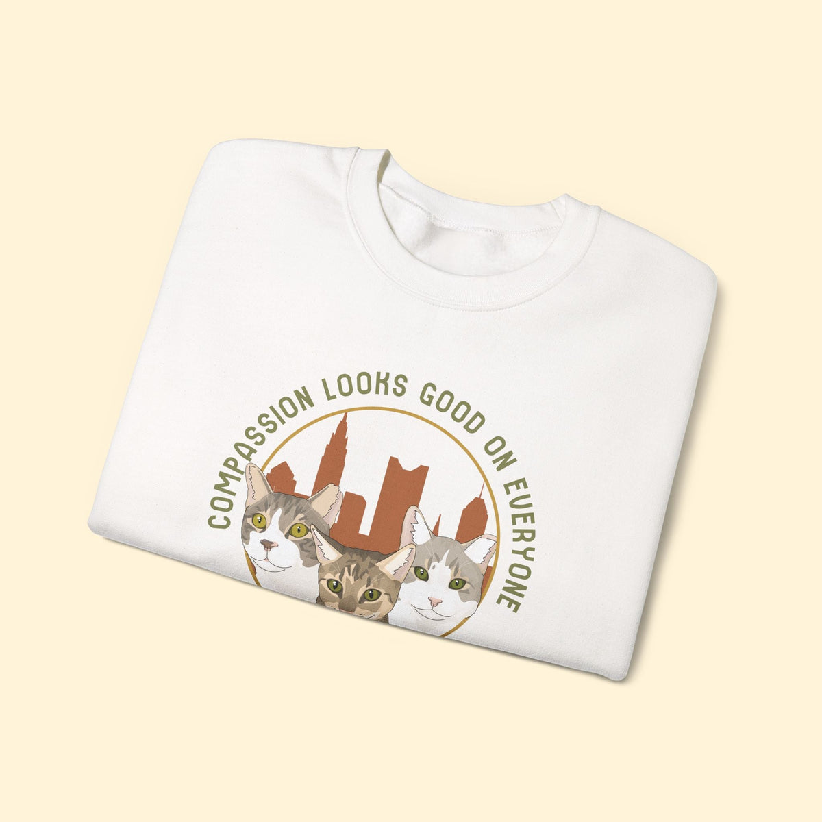 Crewneck Sweatshirt | FUNDRAISER | City Cats of Columbus - Detezi Designs-18784056621094007210