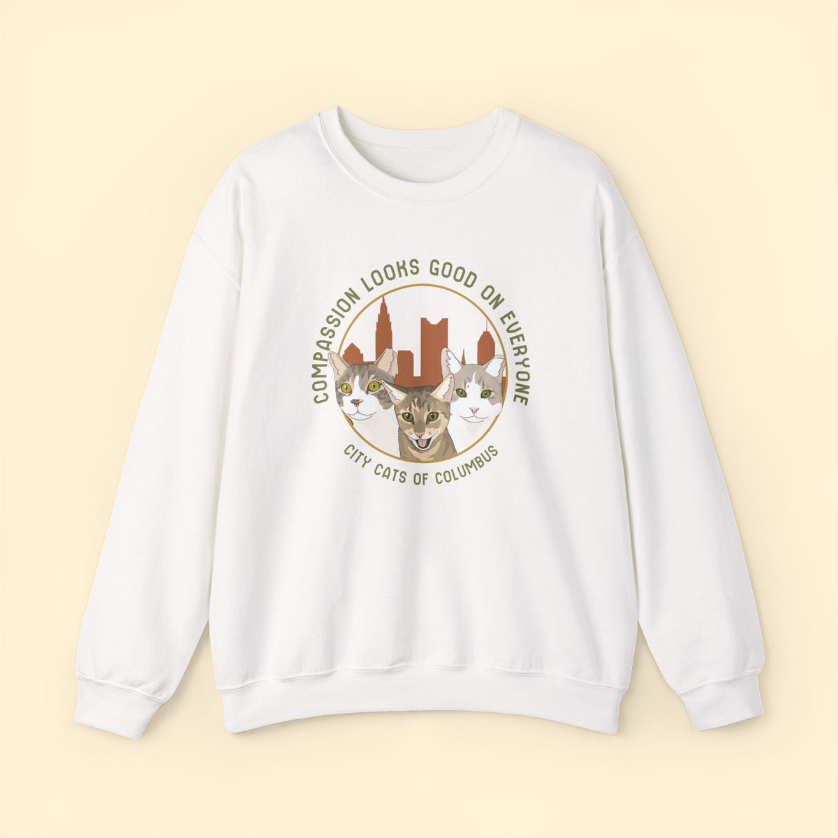 Crewneck Sweatshirt | FUNDRAISER | City Cats of Columbus - Detezi Designs-18784056621094007210