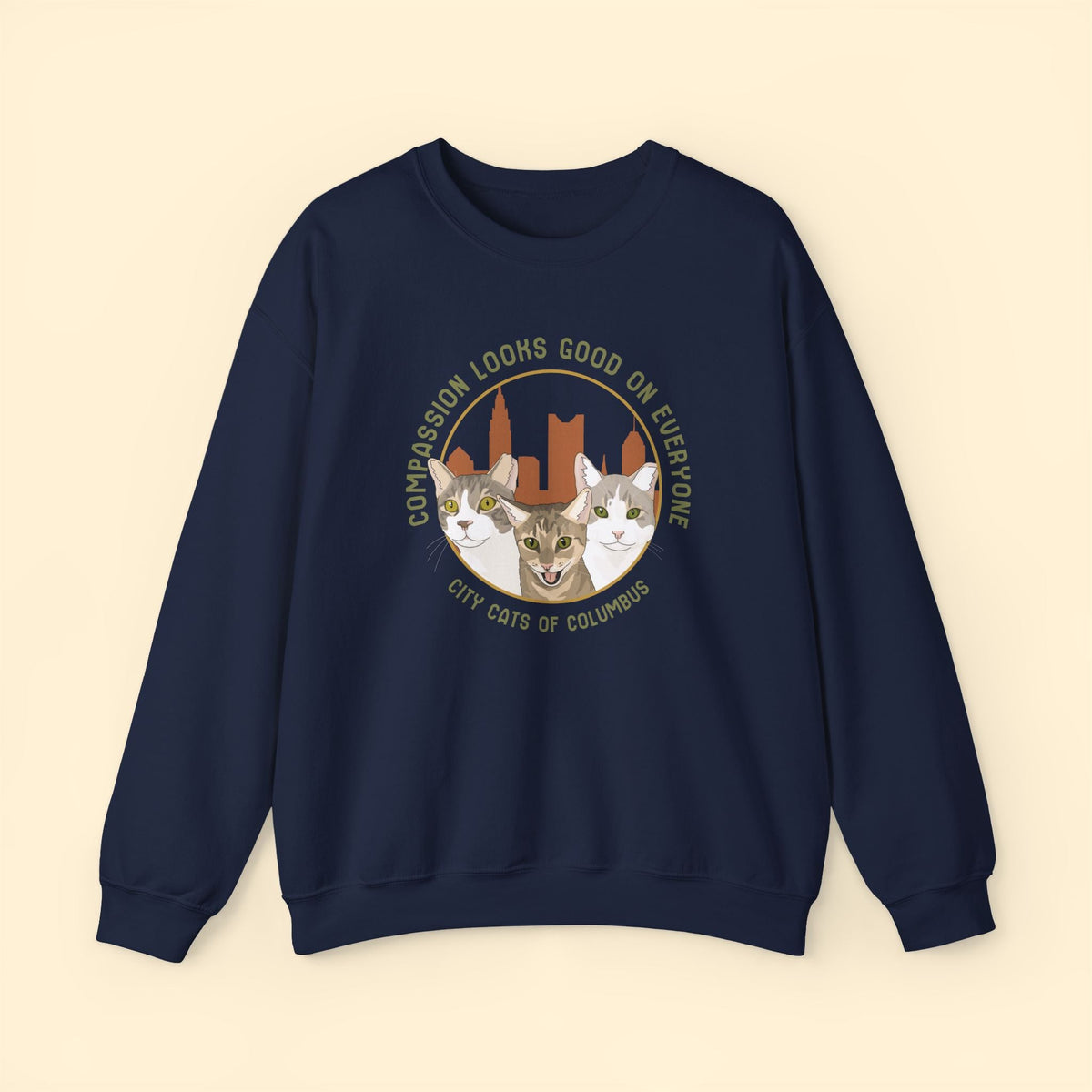 Crewneck Sweatshirt | FUNDRAISER | City Cats of Columbus - Detezi Designs-19236833404793498075