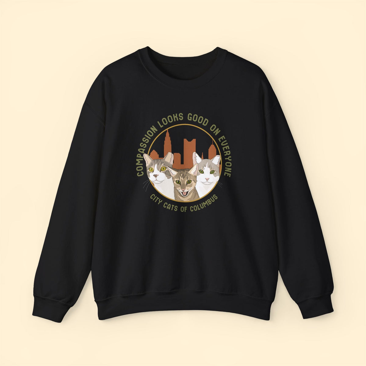 Crewneck Sweatshirt | FUNDRAISER | City Cats of Columbus - Detezi Designs-27366126685792897243