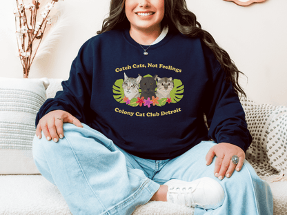 Crewneck Sweatshirt | FUNDRAISER | Colony Cat Club - Detezi Designs - 16605959264283594441