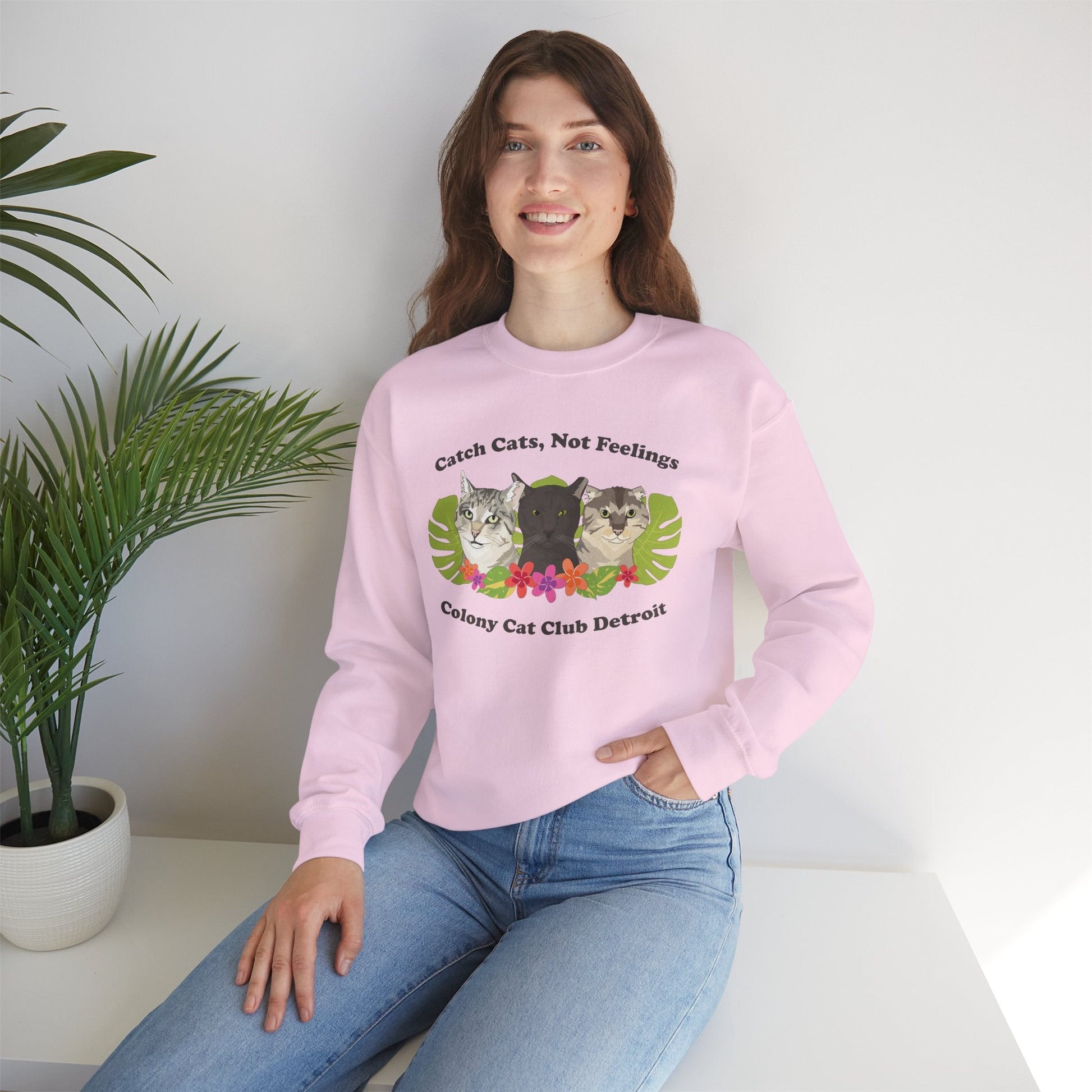 Crewneck Sweatshirt | FUNDRAISER | Colony Cat Club - Detezi Designs - 22916220316922788546
