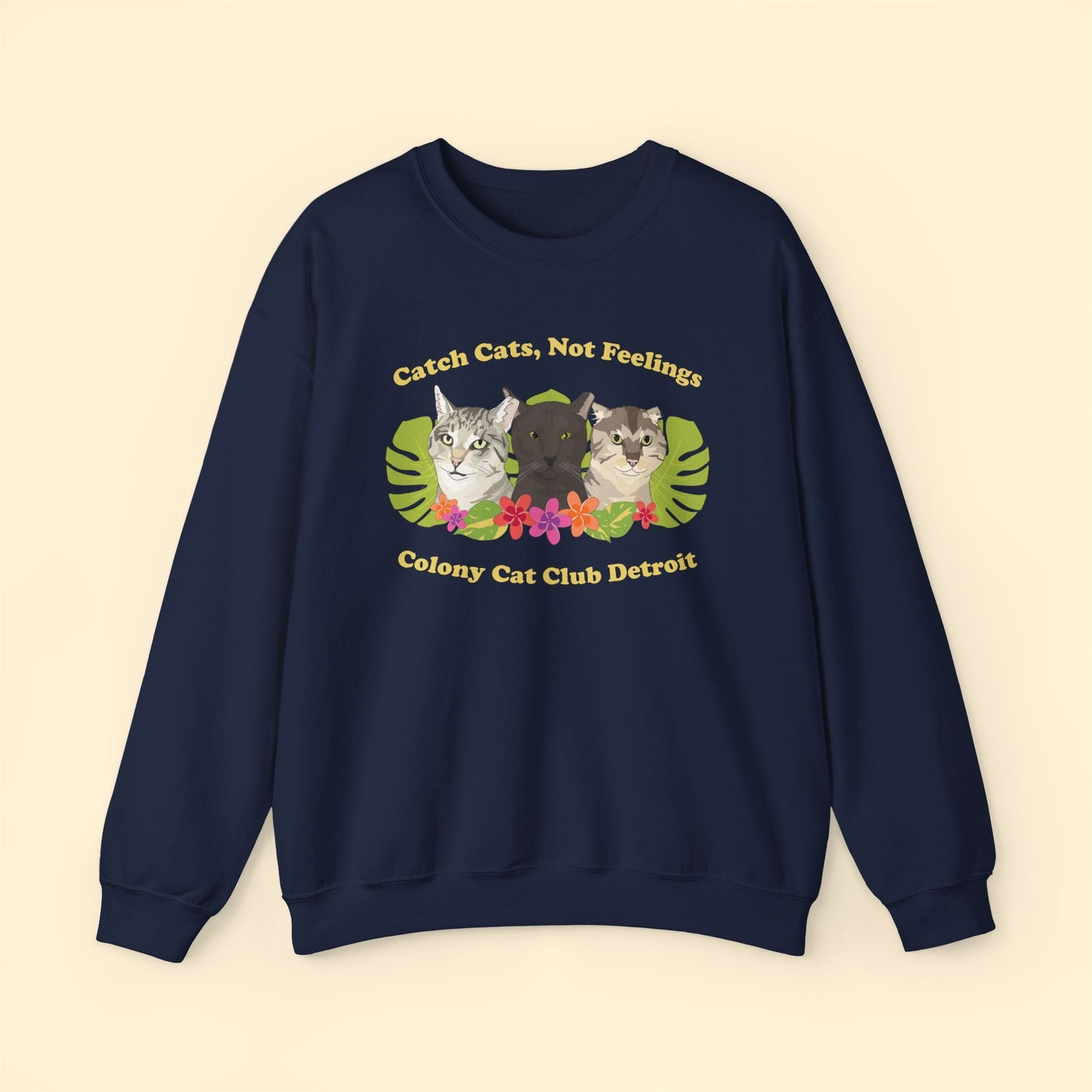 Crewneck Sweatshirt | FUNDRAISER | Colony Cat Club - Detezi Designs - 98959010883280008449