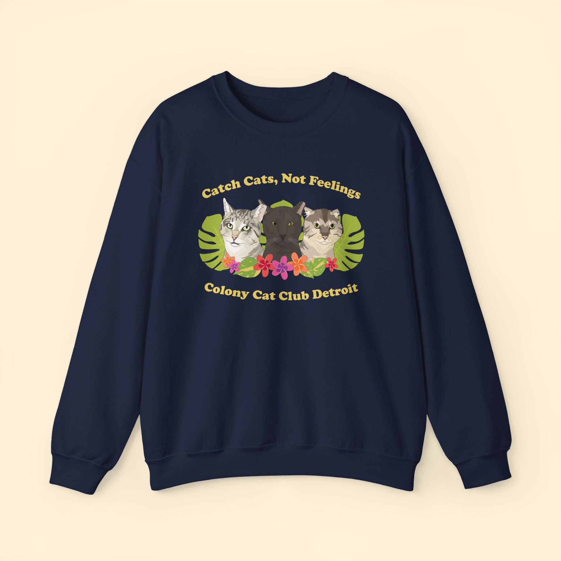 Crewneck Sweatshirt | FUNDRAISER | Colony Cat Club - Detezi Designs - 98959010883280008449