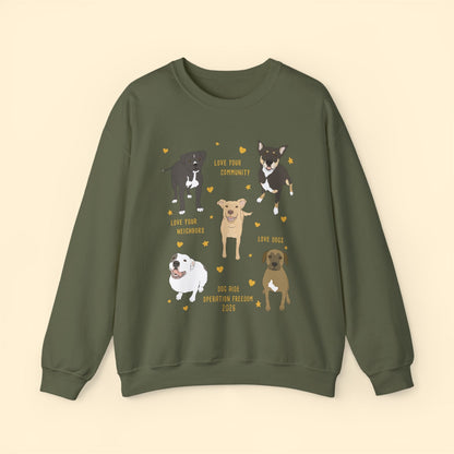 Crewneck Sweatshirt | FUNDRAISER | Dog Aide | Operation Freedom - Detezi Designs-23478566836658681006