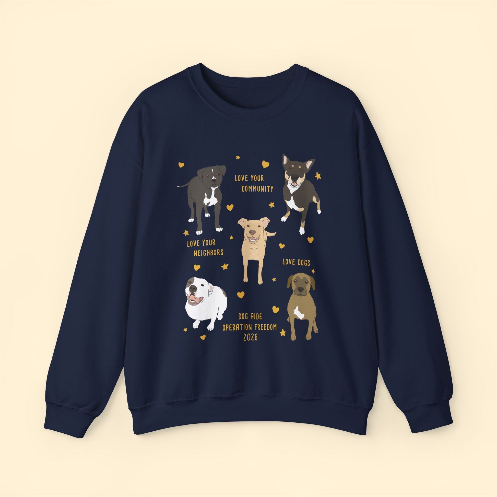Crewneck Sweatshirt | FUNDRAISER | Dog Aide | Operation Freedom - Detezi Designs-29806763101917897974