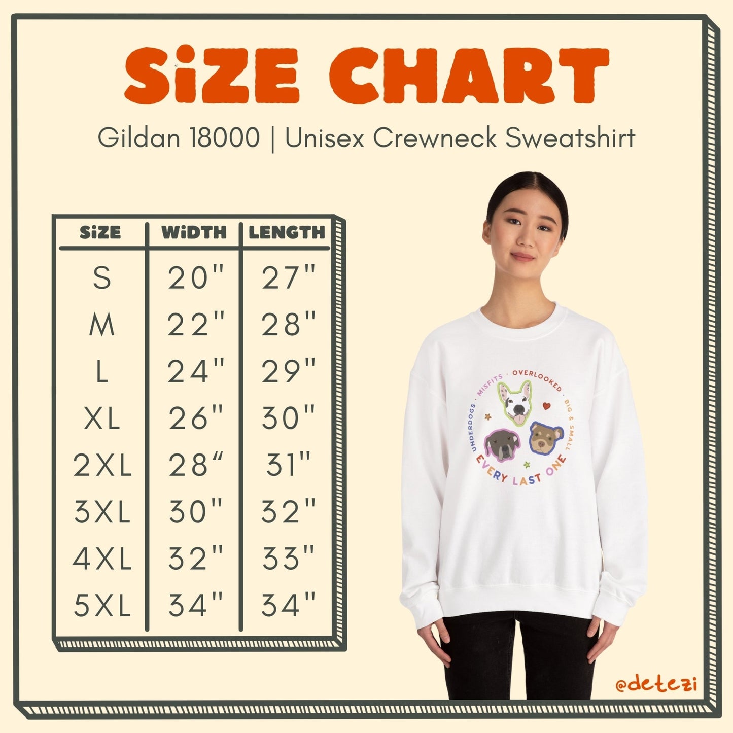 Crewneck Sweatshirt | FUNDRAISER | Every Last One - Detezi Designs - 23969773085137151601