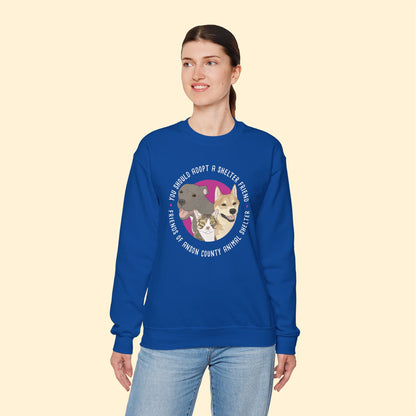 Crewneck Sweatshirt | FUNDRAISER | Friends of Anson County Animal Shelter - Detezi Designs - 12332554294567994289