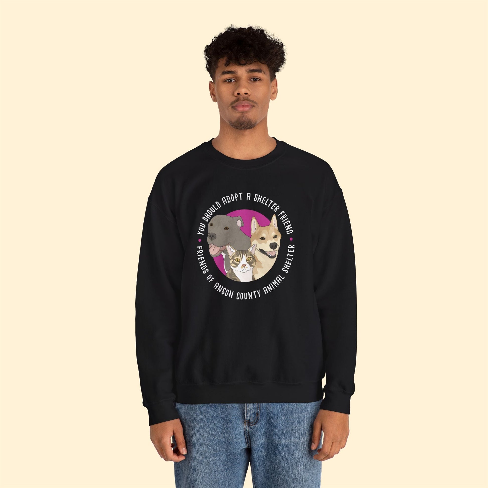 Crewneck Sweatshirt | FUNDRAISER | Friends of Anson County Animal Shelter - Detezi Designs - 12332554294567994289