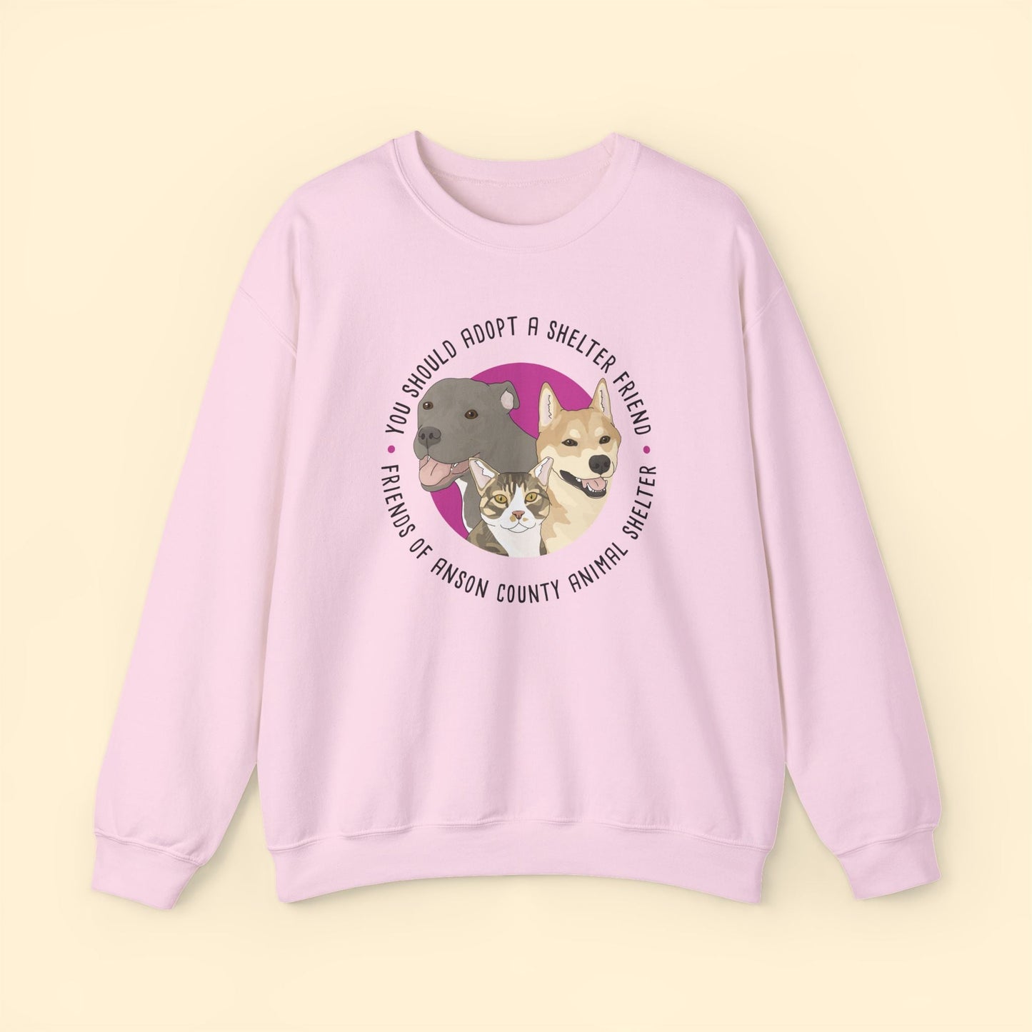 Crewneck Sweatshirt | FUNDRAISER | Friends of Anson County Animal Shelter - Detezi Designs - 41295983027638287064