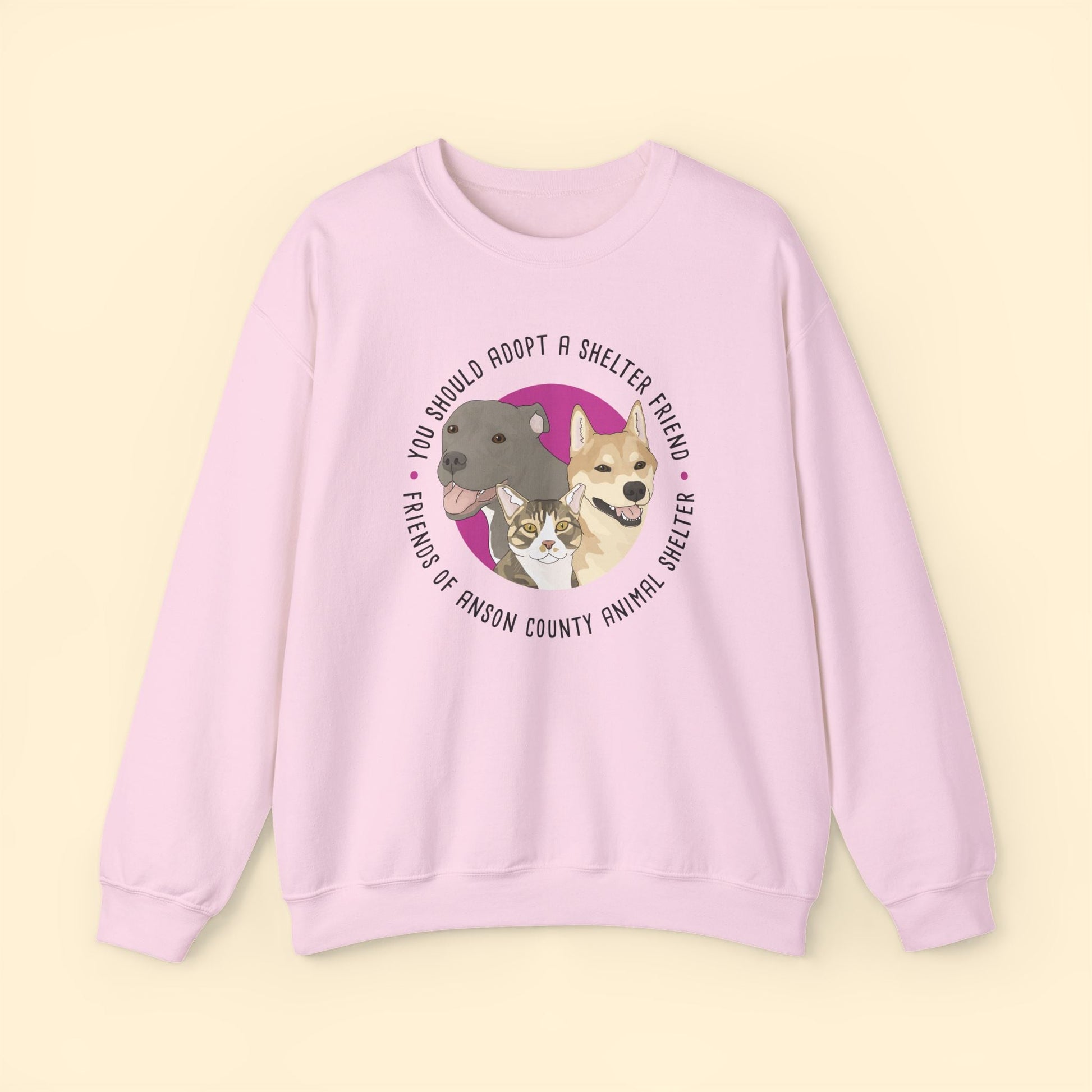 Crewneck Sweatshirt | FUNDRAISER | Friends of Anson County Animal Shelter - Detezi Designs - 41295983027638287064
