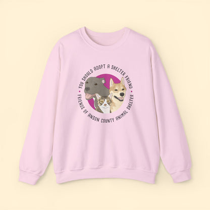 Crewneck Sweatshirt | FUNDRAISER | Friends of Anson County Animal Shelter - Detezi Designs - 41295983027638287064