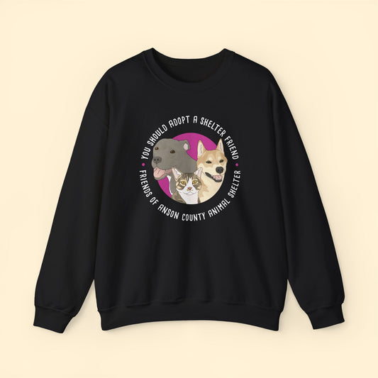 Crewneck Sweatshirt | FUNDRAISER | Friends of Anson County Animal Shelter - Detezi Designs - 71463304748132922749