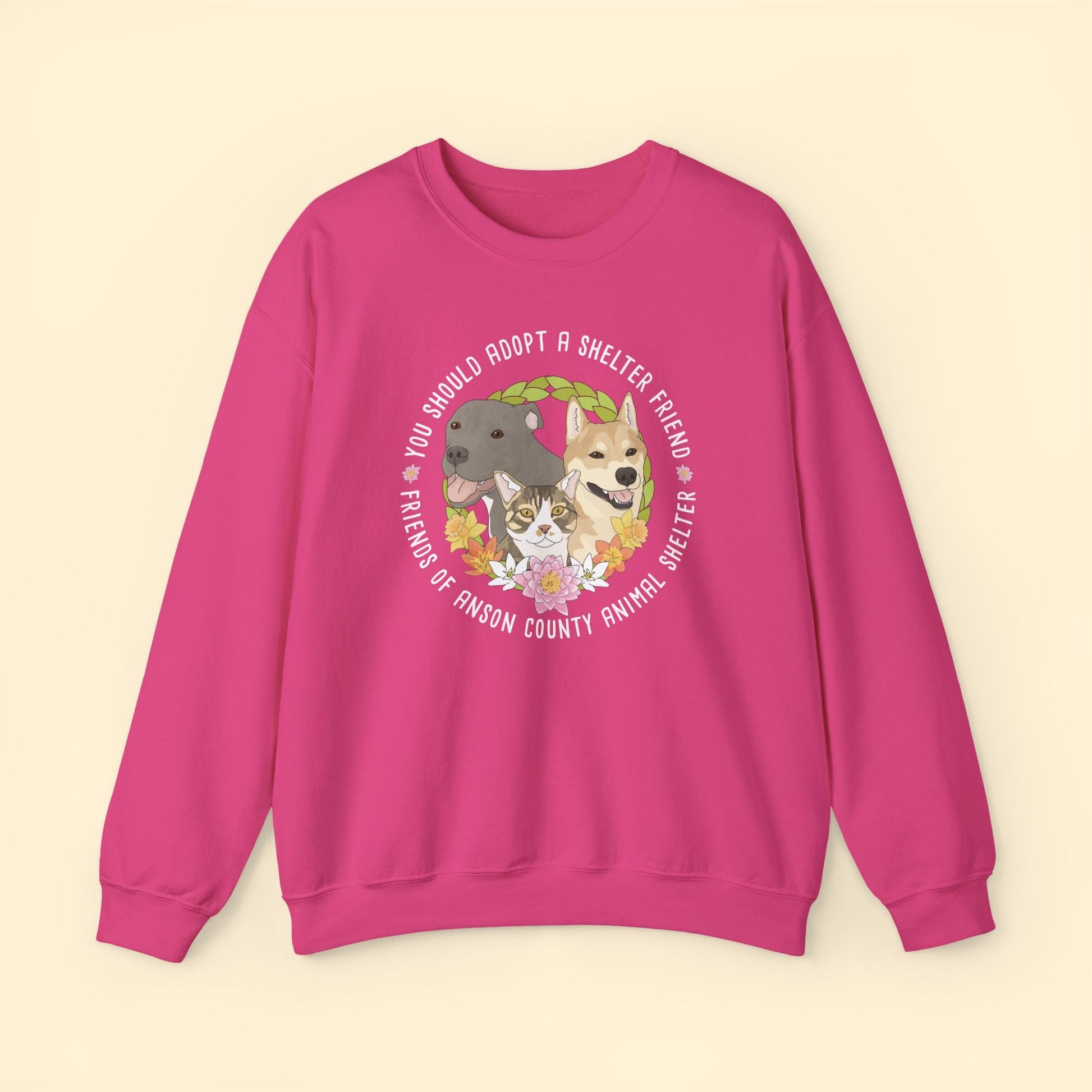 Crewneck Sweatshirt | FUNDRAISER | Friends of Anson County Animal Shelter | Spring - Detezi Designs - 15591883738986723071