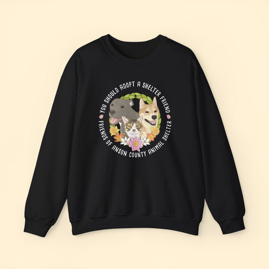 Crewneck Sweatshirt | FUNDRAISER | Friends of Anson County Animal Shelter | Spring - Detezi Designs - 48197658526765193961