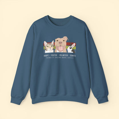Crewneck Sweatshirt | FUNDRAISER | Friends of Oakland Animal Services - Detezi Designs - 17940044286174574551