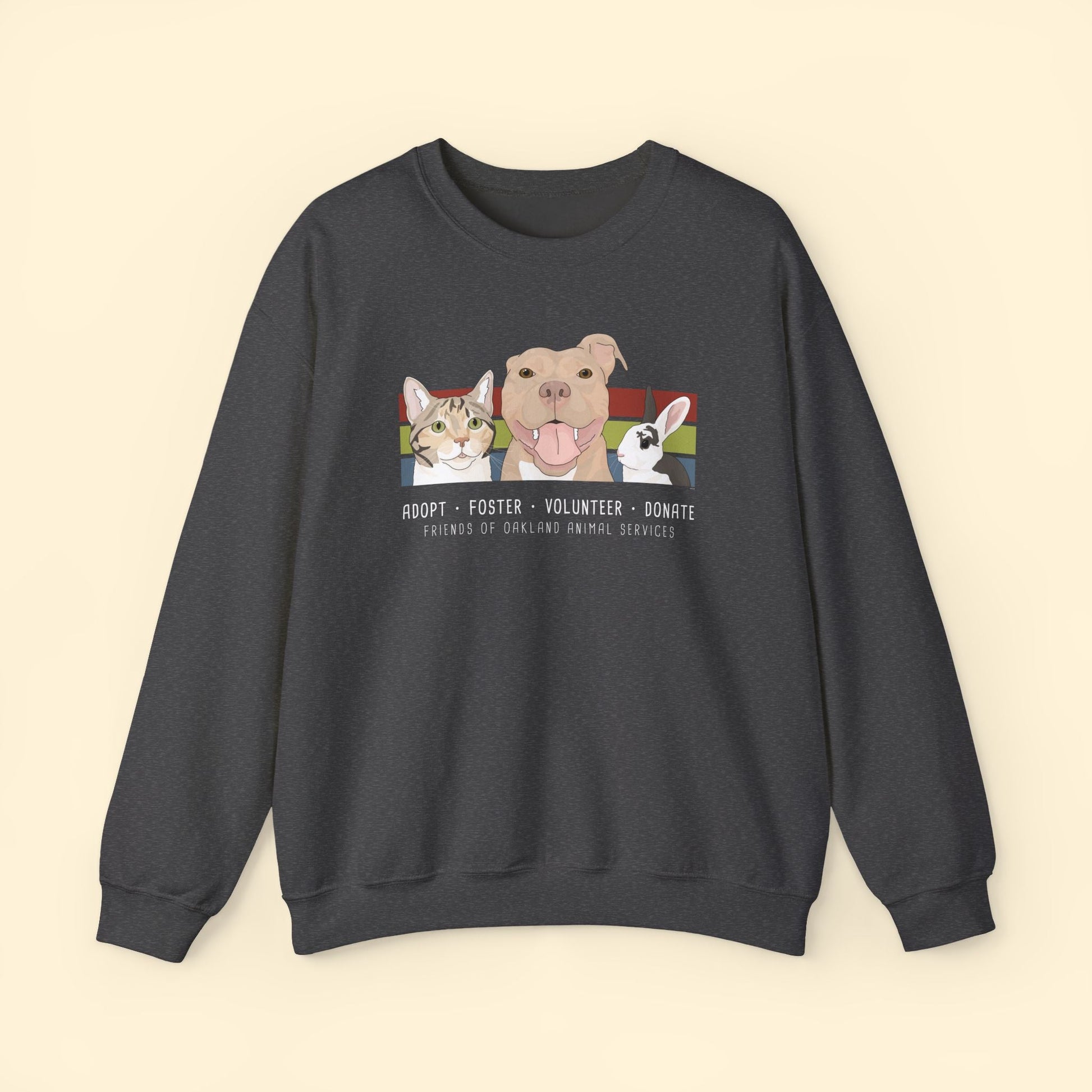 Crewneck Sweatshirt | FUNDRAISER | Friends of Oakland Animal Services - Detezi Designs - 23550691720914170295