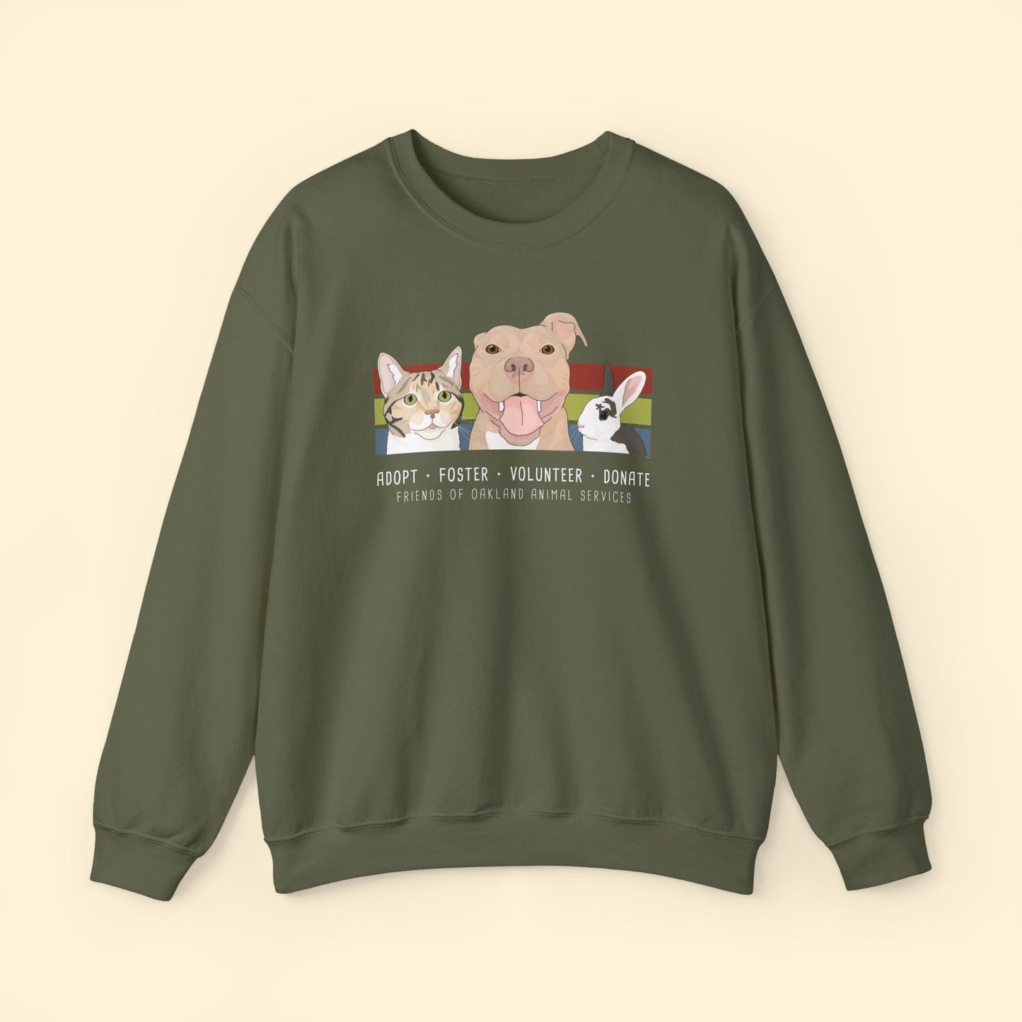Crewneck Sweatshirt | FUNDRAISER | Friends of Oakland Animal Services - Detezi Designs - 24005814230218138890
