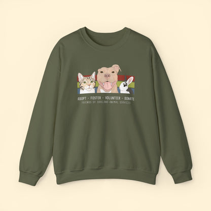 Crewneck Sweatshirt | FUNDRAISER | Friends of Oakland Animal Services - Detezi Designs - 24005814230218138890