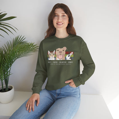 Crewneck Sweatshirt | FUNDRAISER | Friends of Oakland Animal Services - Detezi Designs - 24005814230218138890