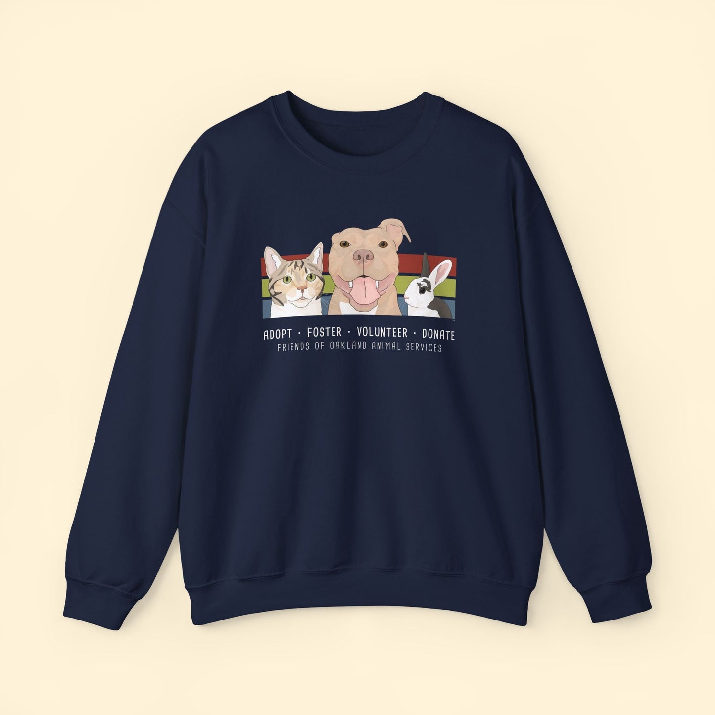Crewneck Sweatshirt | FUNDRAISER | Friends of Oakland Animal Services - Detezi Designs - 32808100186029556407
