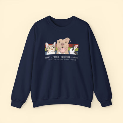 Crewneck Sweatshirt | FUNDRAISER | Friends of Oakland Animal Services - Detezi Designs - 32808100186029556407