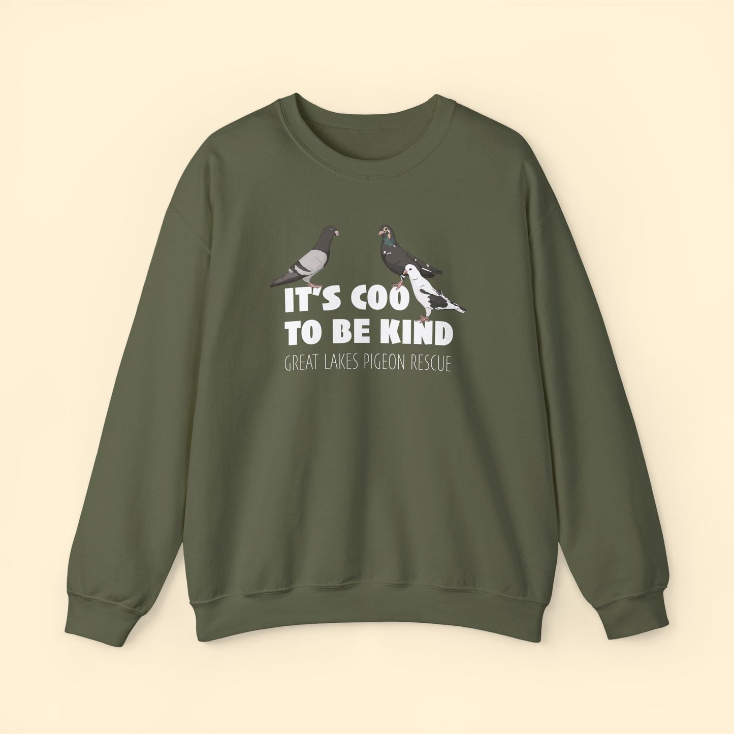 Crewneck Sweatshirt | FUNDRAISER | Great Lakes Pigeon Rescue - Detezi Designs - 23494493304944806603