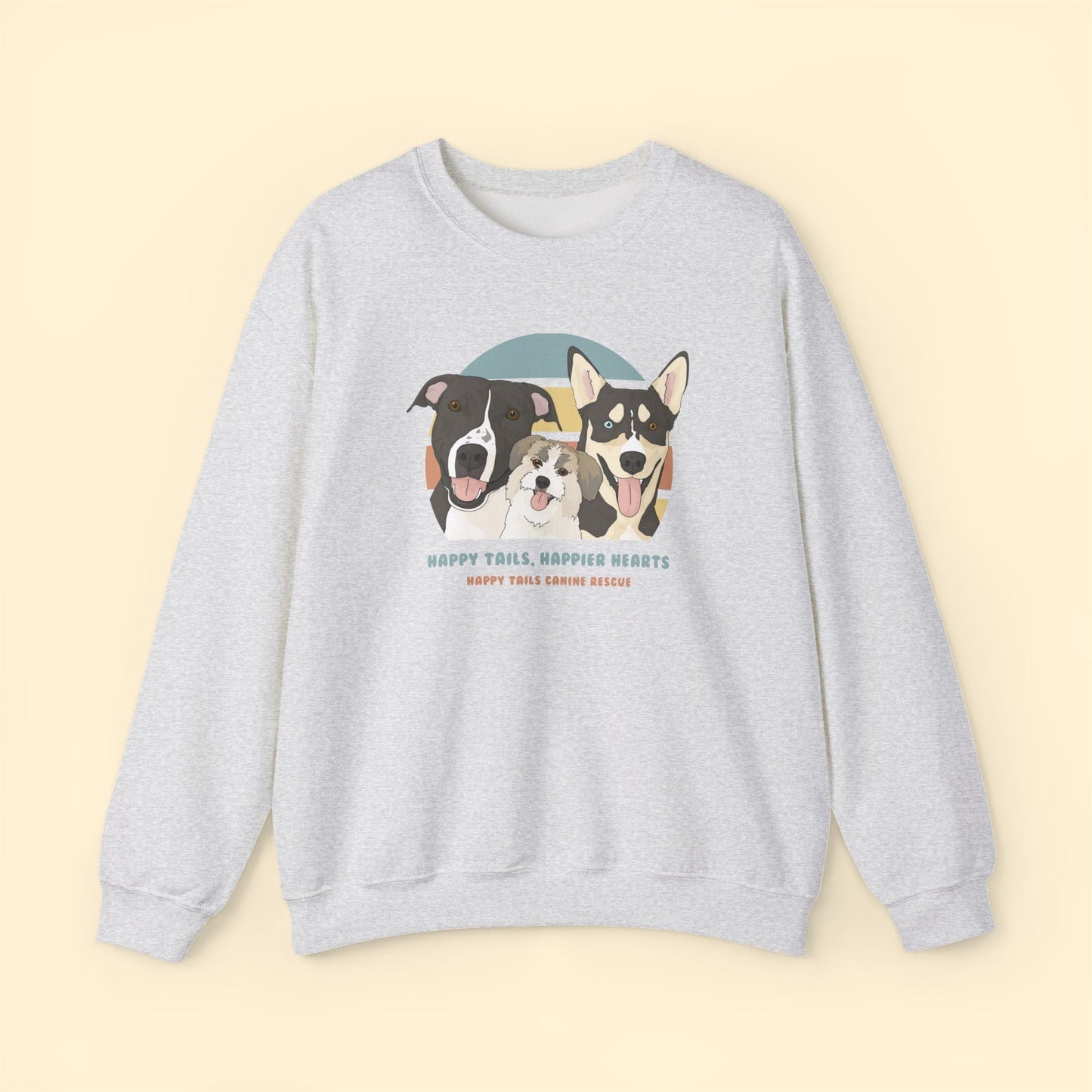 Crewneck Sweatshirt | FUNDRAISER | Happy Tails Canine Rescue - Detezi Designs-14550200311943919843