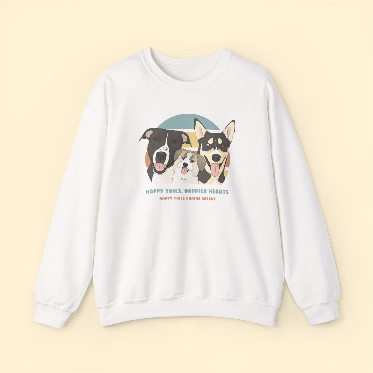 Crewneck Sweatshirt | FUNDRAISER | Happy Tails Canine Rescue - Detezi Designs-14594621551649791542