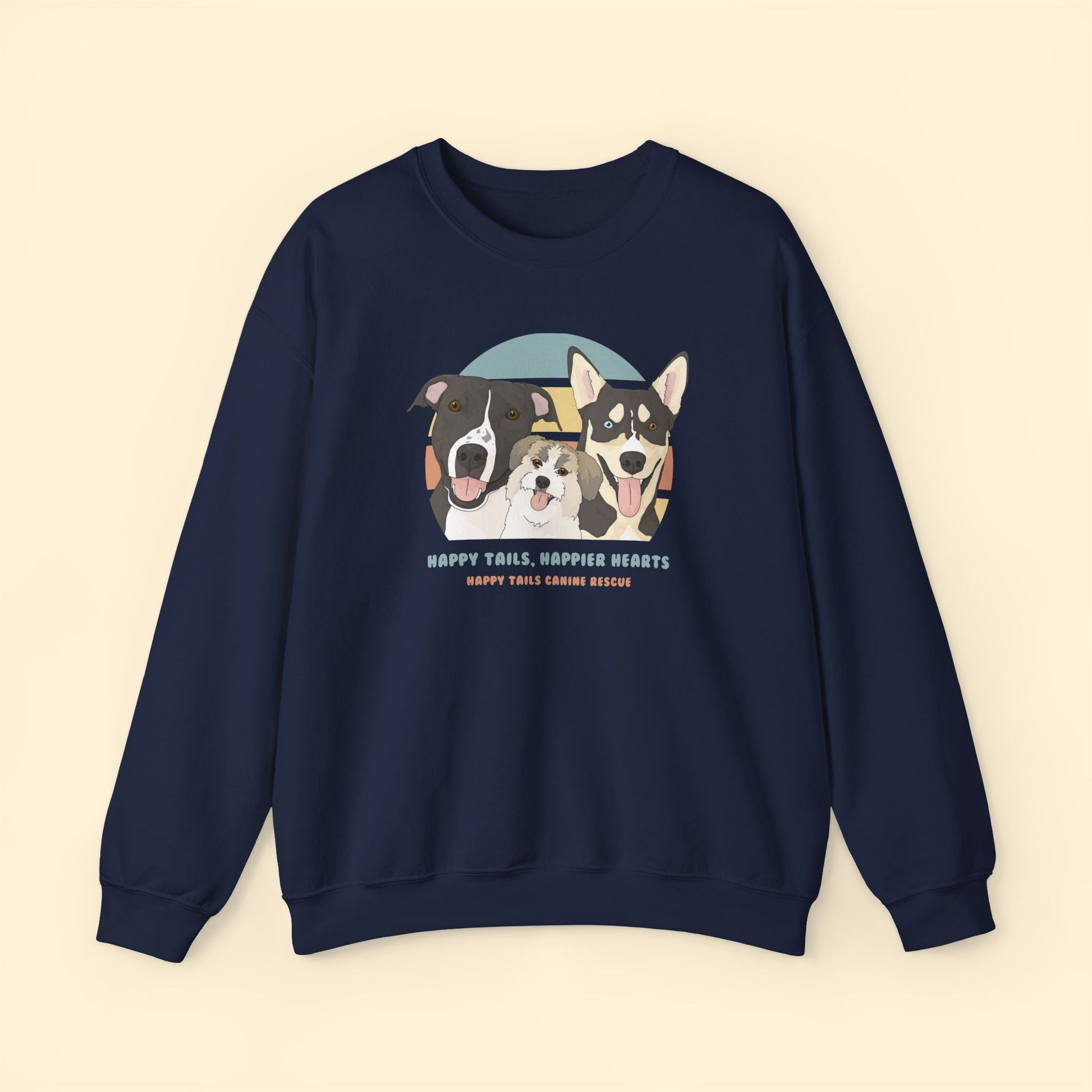 Crewneck Sweatshirt | FUNDRAISER | Happy Tails Canine Rescue - Detezi Designs-21776634555340887397