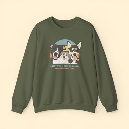 Crewneck Sweatshirt | FUNDRAISER | Happy Tails Canine Rescue - Detezi Designs-28631953074525961131