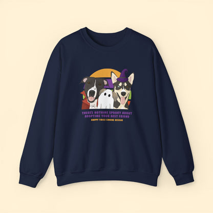 Crewneck Sweatshirt | FUNDRAISER | Happy Tails Canine Rescue | Halloween - Detezi Designs-12893983374660585327