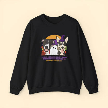 Crewneck Sweatshirt | FUNDRAISER | Happy Tails Canine Rescue | Halloween - Detezi Designs-17440465776637623872