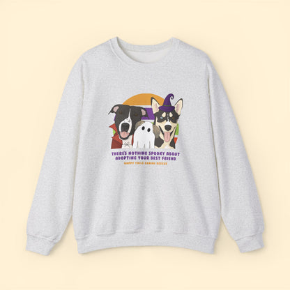 Crewneck Sweatshirt | FUNDRAISER | Happy Tails Canine Rescue | Halloween - Detezi Designs-20712039392084298374