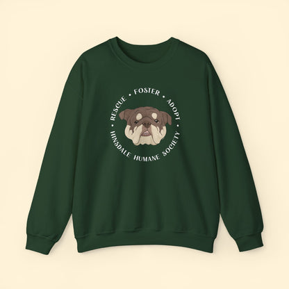Crewneck Sweatshirt | FUNDRAISER | Hinsdale Humane Society - Detezi Designs - 50020675366087361251