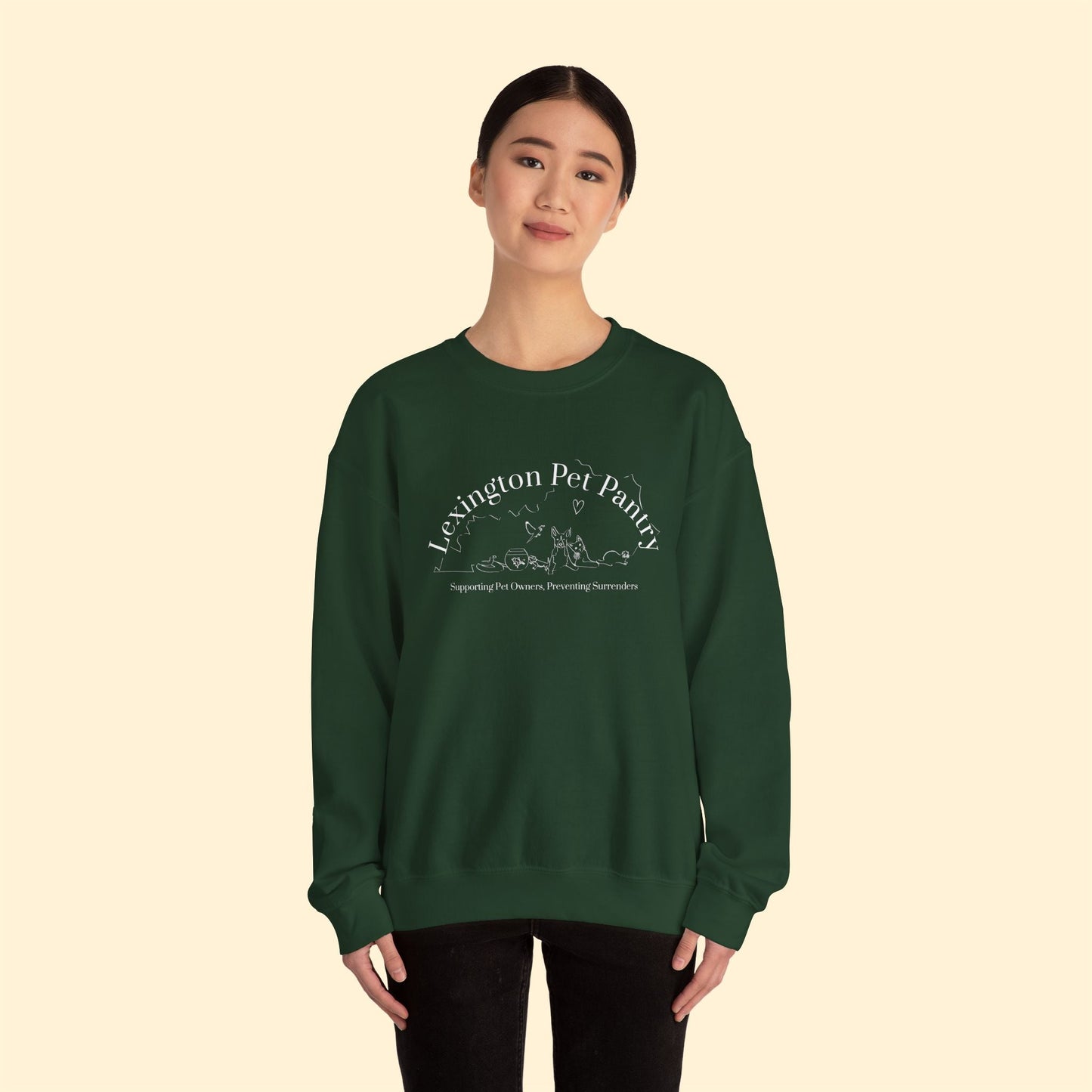 Crewneck Sweatshirt | FUNDRAISER | Lexington Pet Pantry - Detezi Designs - 23904728110243050957