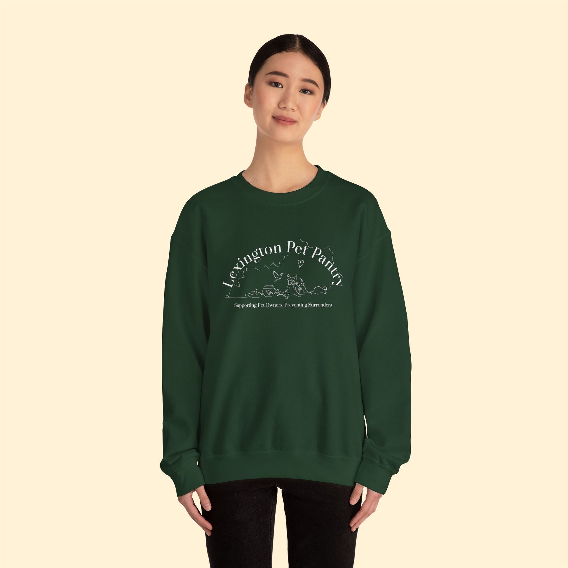 Crewneck Sweatshirt | FUNDRAISER | Lexington Pet Pantry - Detezi Designs - 23904728110243050957