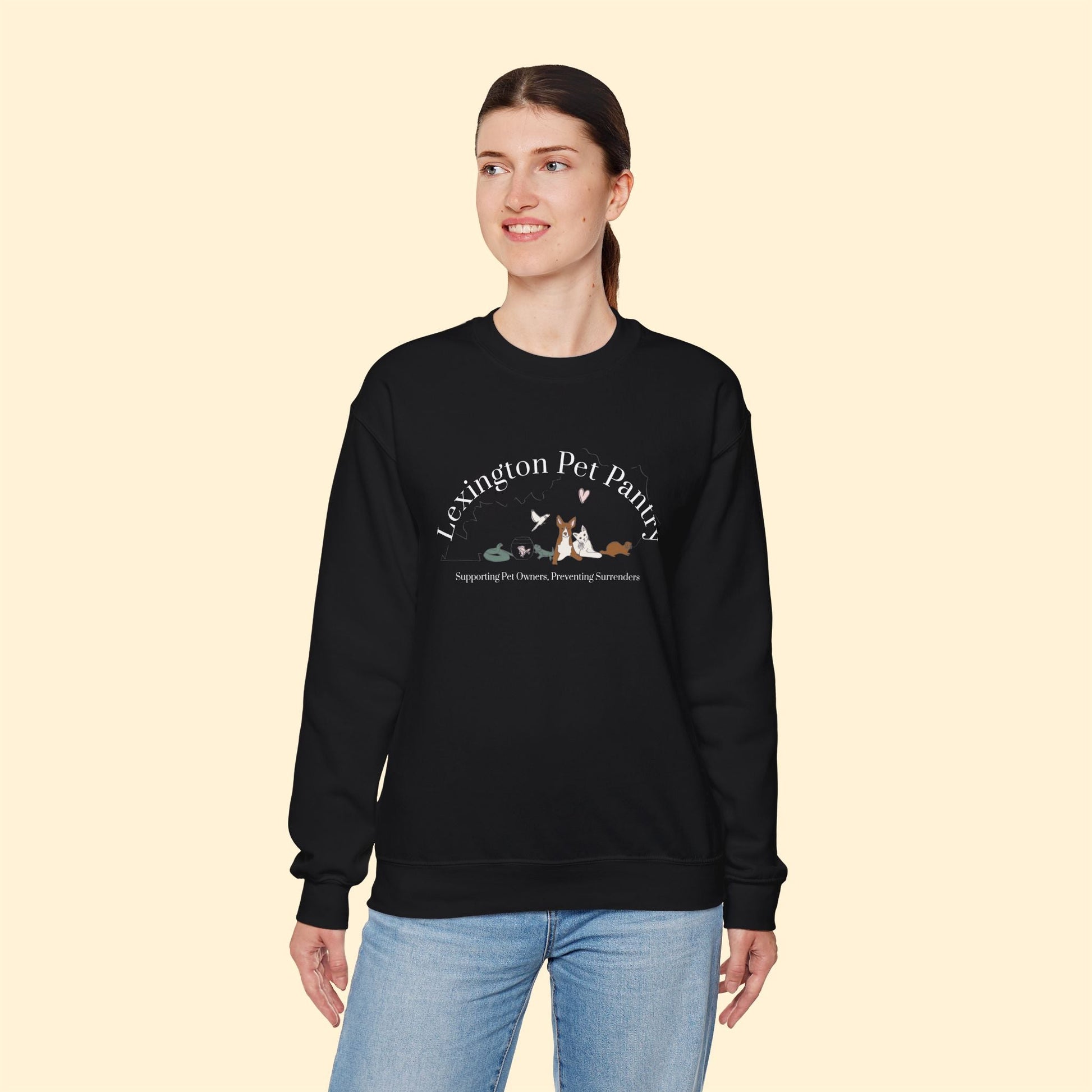 Crewneck Sweatshirt | FUNDRAISER | Lexington Pet Pantry - Detezi Designs - 26875919179086853326