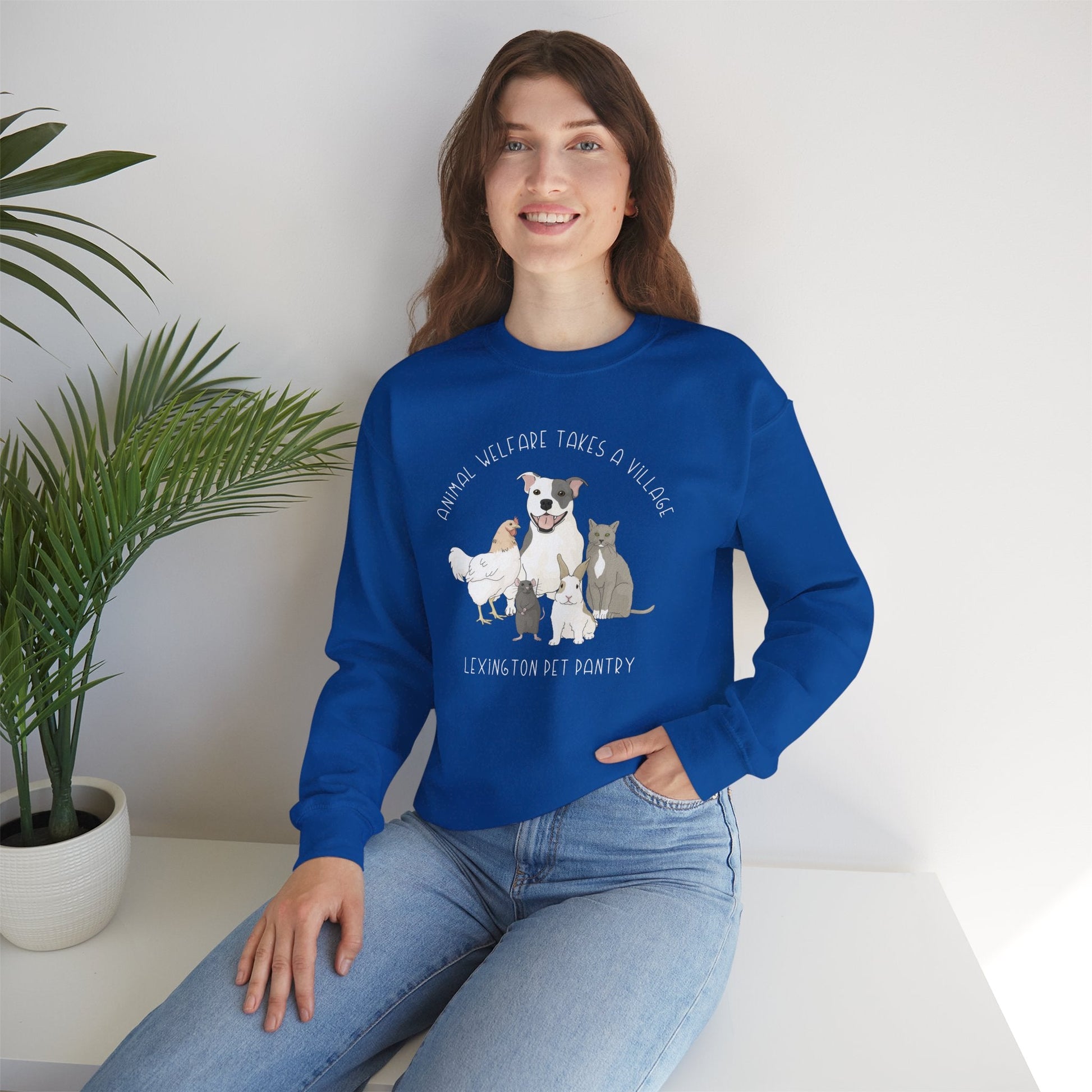Crewneck Sweatshirt | FUNDRAISER | Lexington Pet Pantry | It Takes A Village - Detezi Designs - 30839529834246906917