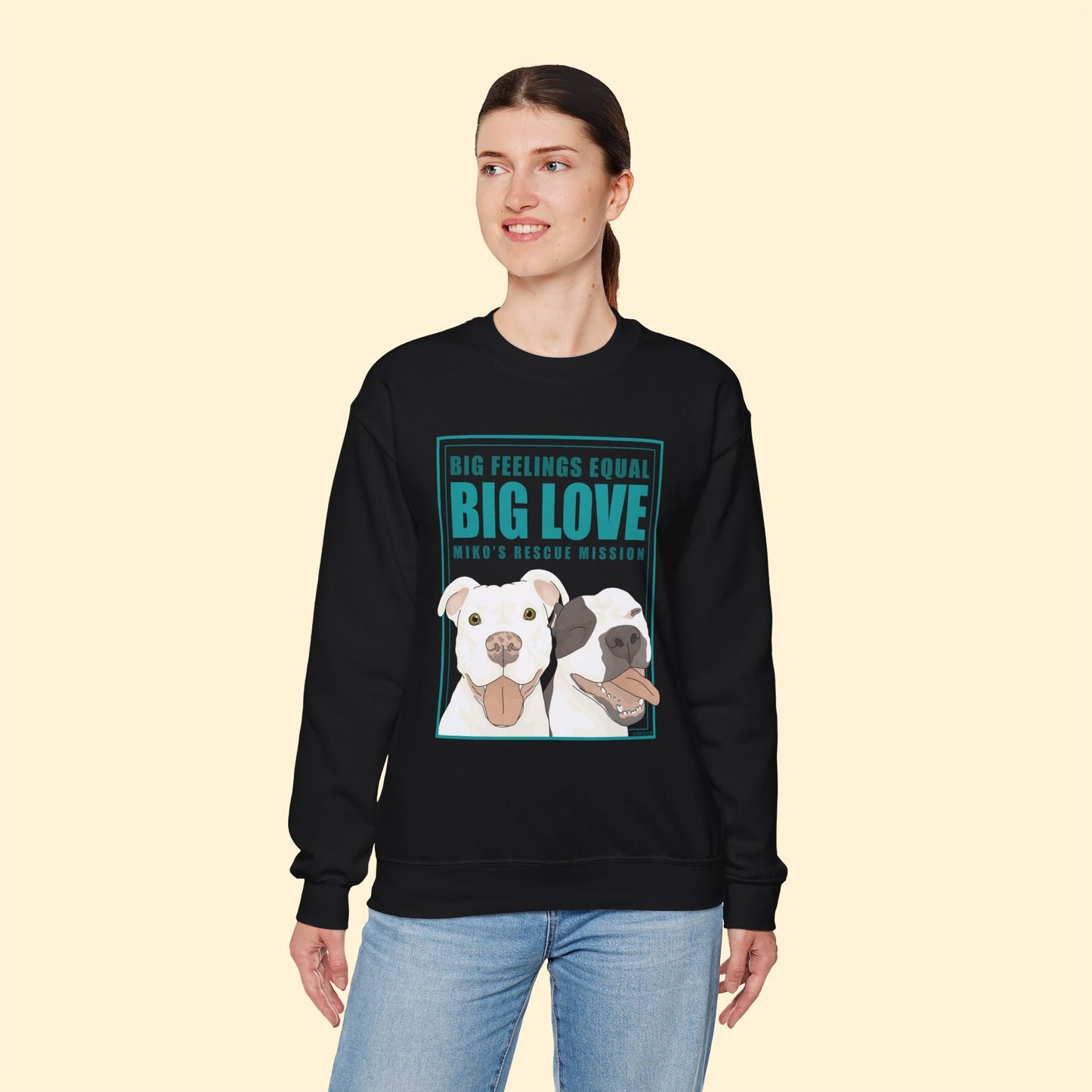 Crewneck Sweatshirt | FUNDRAISER | Miko's Rescue Mission - Detezi Designs - 51176463503255205047