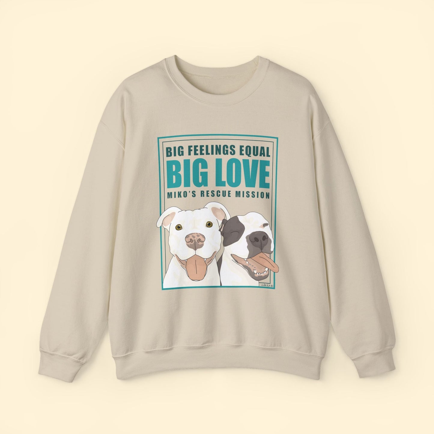 Crewneck Sweatshirt | FUNDRAISER | Miko's Rescue Mission - Detezi Designs - 51176463503255205047