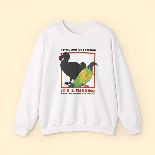 Crewneck Sweatshirt | FUNDRAISER | Moose's Flock | Extinction is a Warning - Detezi Designs - 13385260912441944641
