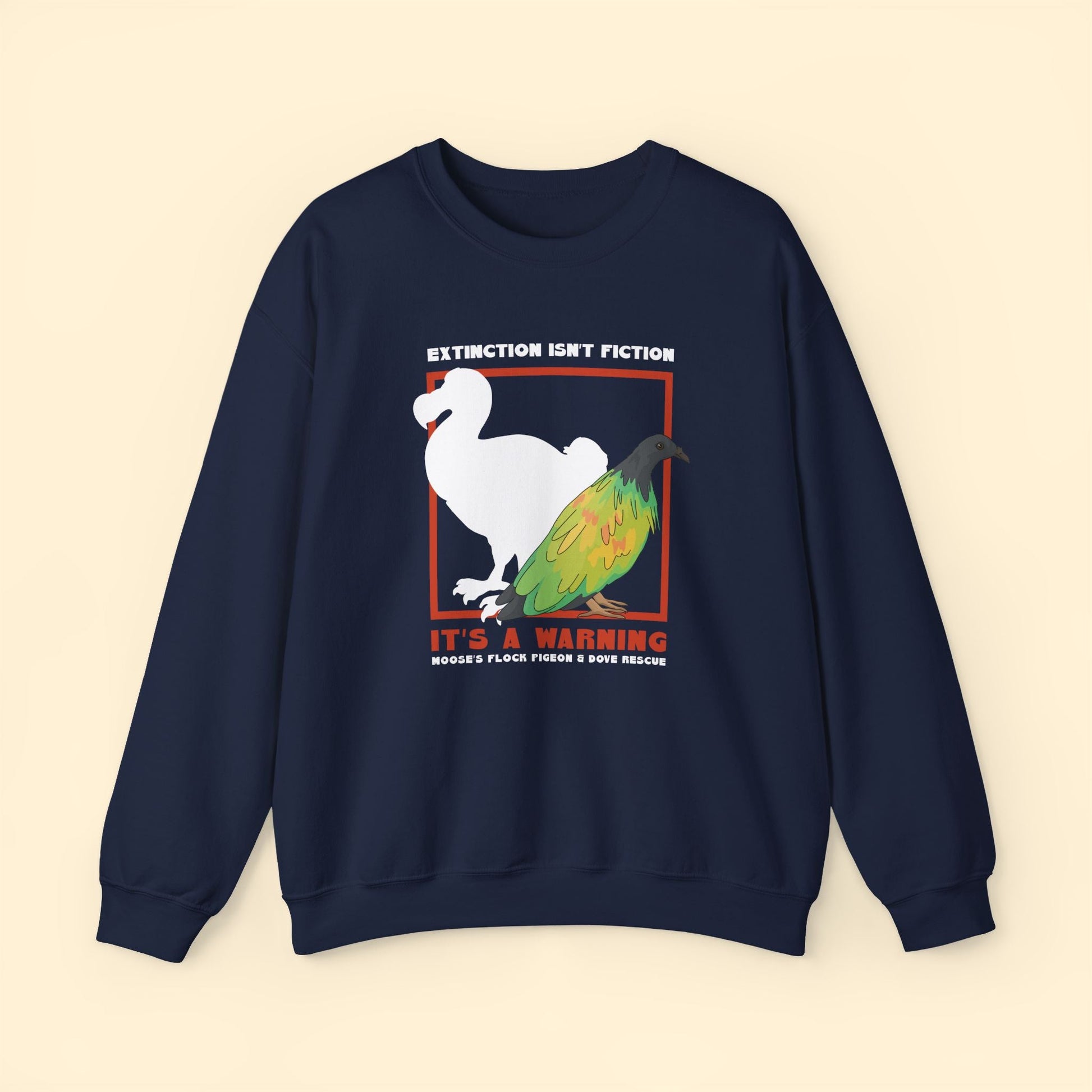 Crewneck Sweatshirt | FUNDRAISER | Moose's Flock | Extinction is a Warning - Detezi Designs - 16034979446771706174
