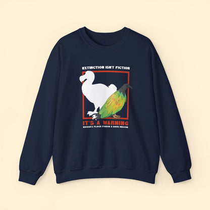 Crewneck Sweatshirt | FUNDRAISER | Moose's Flock | Extinction is a Warning - Detezi Designs - 16034979446771706174