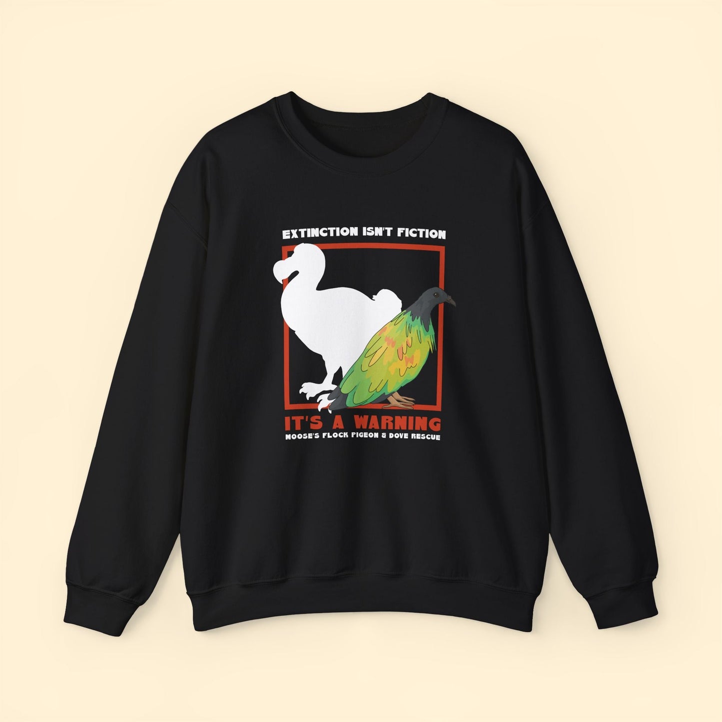 Crewneck Sweatshirt | FUNDRAISER | Moose's Flock | Extinction is a Warning - Detezi Designs - 21841045128945102033