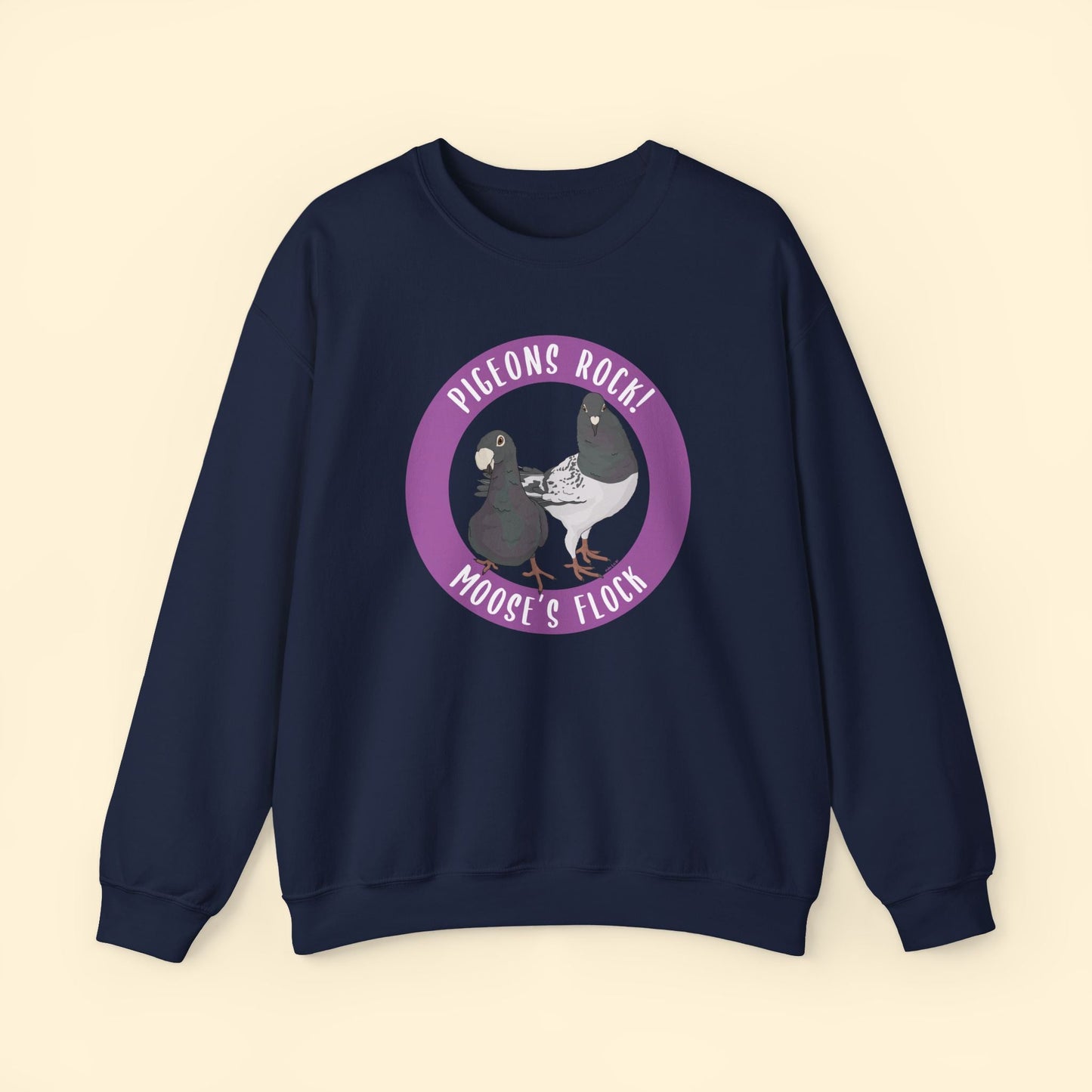 Crewneck Sweatshirt | FUNDRAISER | Moose's Flock | Pigeons Rock - Detezi Designs - 23281984357154449774