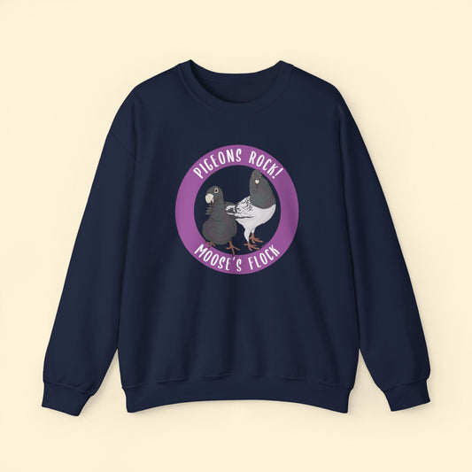 Crewneck Sweatshirt | FUNDRAISER | Moose's Flock | Pigeons Rock - Detezi Designs - 23281984357154449774