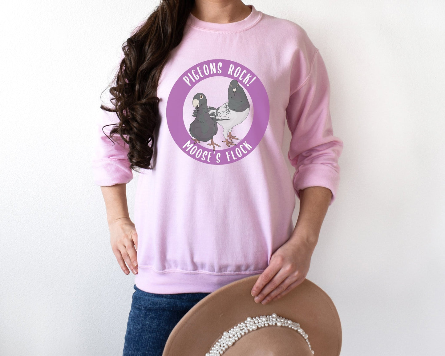 Crewneck Sweatshirt | FUNDRAISER | Moose's Flock | Pigeons Rock - Detezi Designs - 23281984357154449774